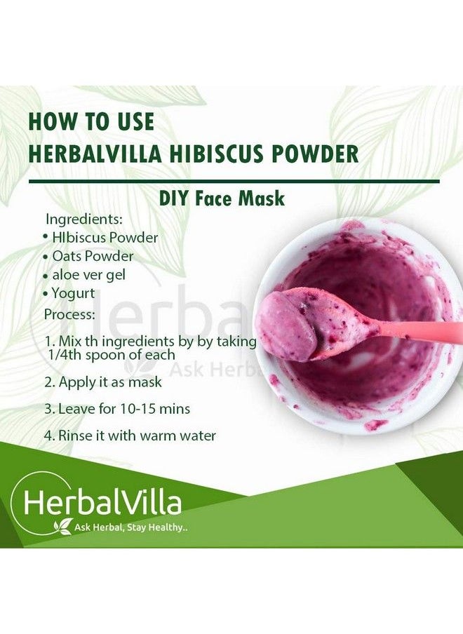 HerbalVilla - Hibiscus Powder For Hair Growth (200 Grams) And Face Pack - Image 1