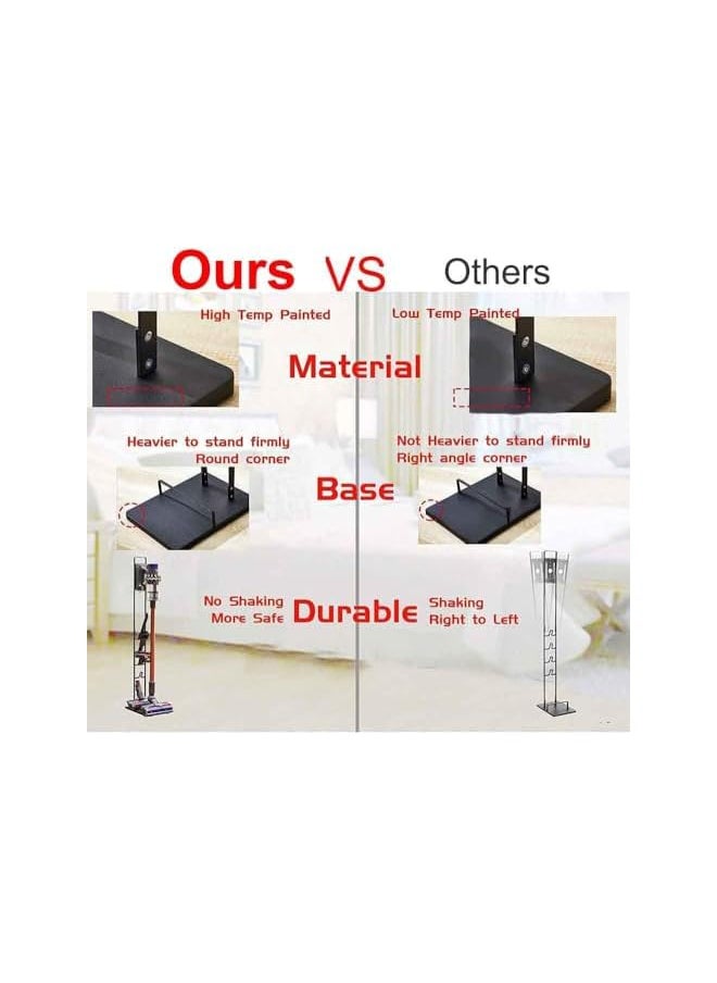 The Bros Vacuum Cleaner Stand Holder with Wheels for Vacuum Cleaner V15 V11 V10 V8 V7 V6, Metal Floor Vacuum Stand Compatibel for T30 T20 V12 V11 V10,No Drilling the Wall (BLACK)  - Image 3