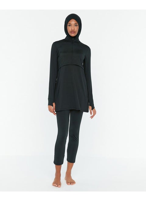 Modest Swimsuit - Black Burkini Design