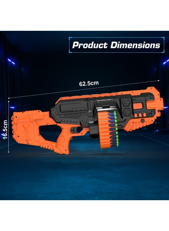 Chanak Street viper big blaster motorized dart gun toy including 30 soft foam bullet darts, 60-foot firing range, rechargeable electric battery design with high capacity magazine for boys girls, above 5+ age (color as per availability) - Image 4