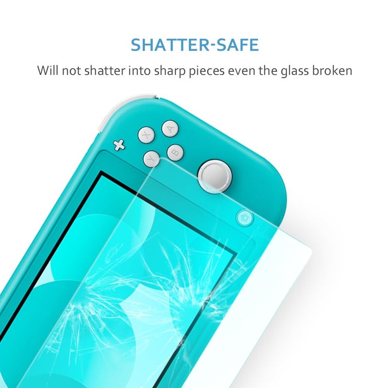 TJ's TJS 2 Pack Screen Protector Tempered Glass for Nintendo Switch Lite Model 2019 5.5", [Works While Docking] - 0.3mm Thickness/Bubble Free/Ultra Clear/9H Hardness/Anti-Scratch/Anti-Fingerprint (Clear) - Image 5