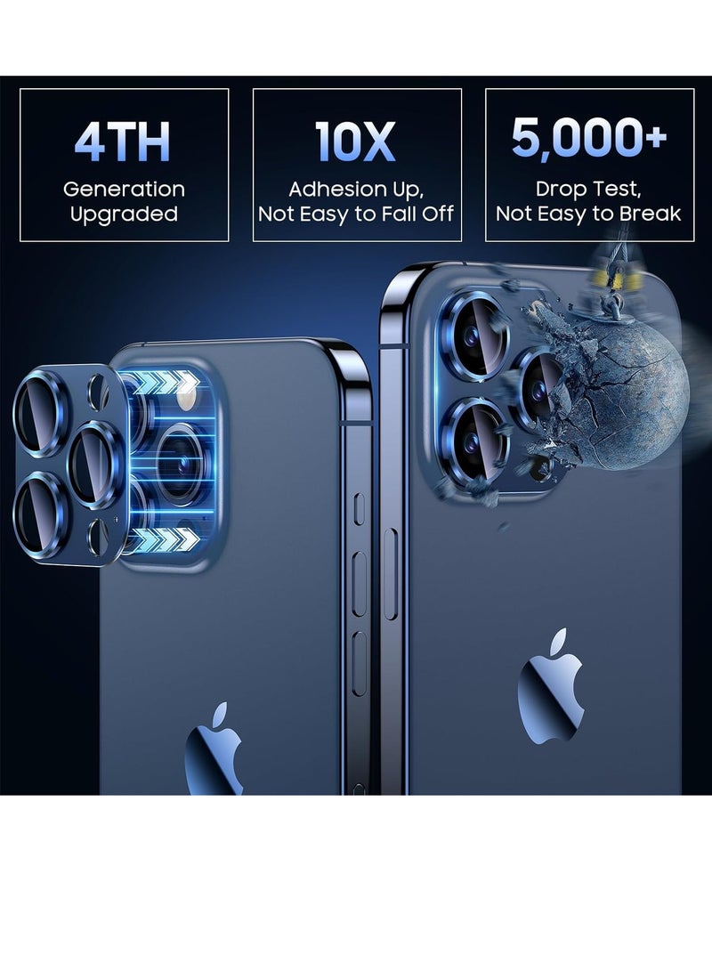 ELTRAZONE Camera Lens Protector for iPhone 15 Pro 6.1in iPhone 15 Pro Max 6.7in,9H tempered glass Integrated full coverage Camera Cover for iPhone 15 Pro iPhone 15 Pro Max[Blue Titanium] - Image 5