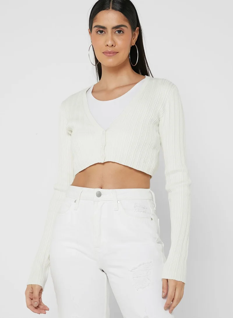 Calvin Klein Jeans Knitted Crop Cardigan