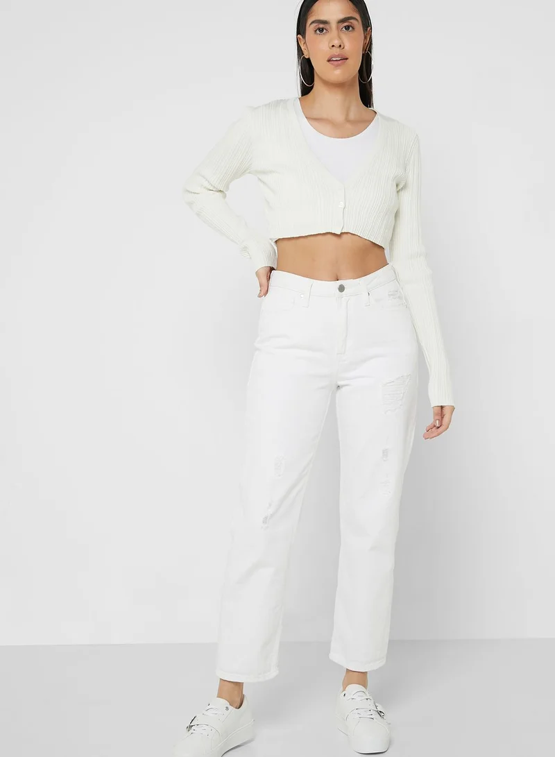 Calvin Klein Jeans Knitted Crop Cardigan