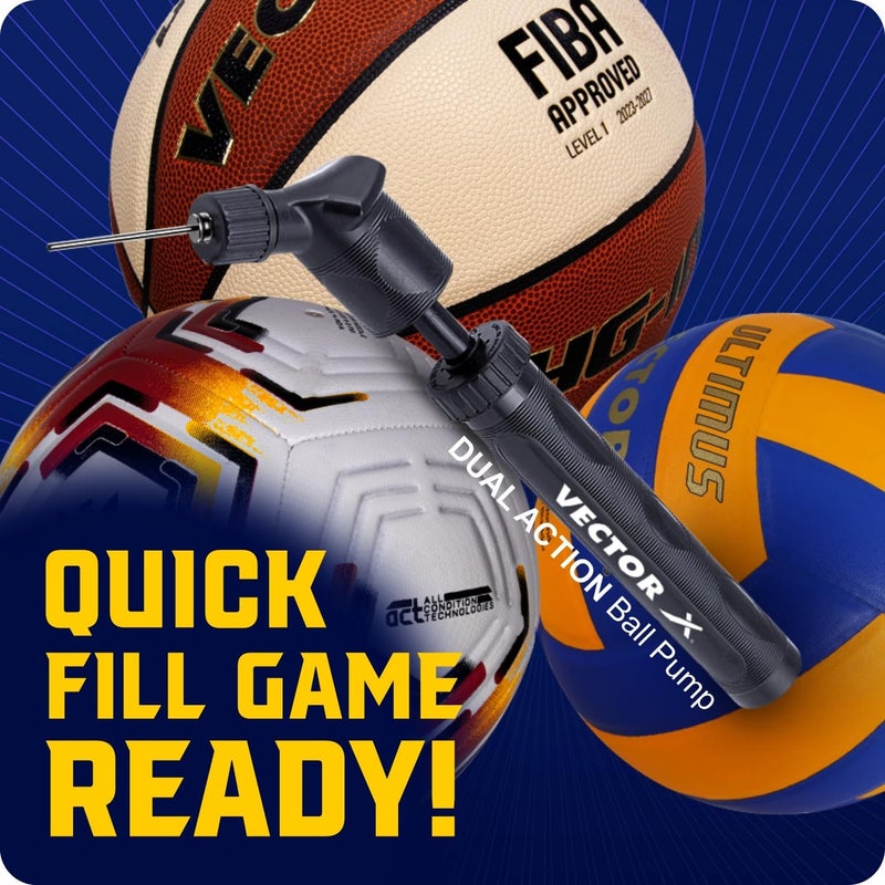 Vector X Dual Action Plastic Air Pump with Free Needle - Image 2