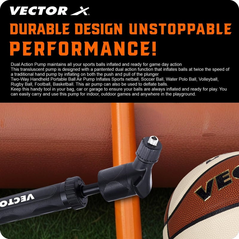 Vector X Dual Action Plastic Air Pump with Free Needle - Image 4