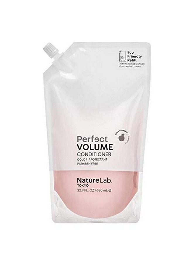 NatureLab. TOKYO Perfect Volume Conditioner: Ecofriendly Refill Pouch: Lightweight Hair Conditioner Build Lift And Body To Flat Fine Or Limp Hair I 22.9 Fl Oz / 680Ml - Image 1