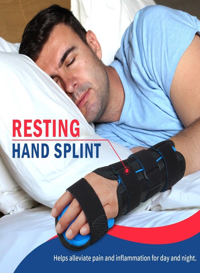 FEATOL Resting Hand Splint Stroke Night Immobilizer with Removable Splints- Pain Relief For Carpel Tunnel, Stroke Recovery, Arthritis, Tendinitis-Functional Support Wrist Finger Brace-Right Hand Large-For Men and Women - Image 5