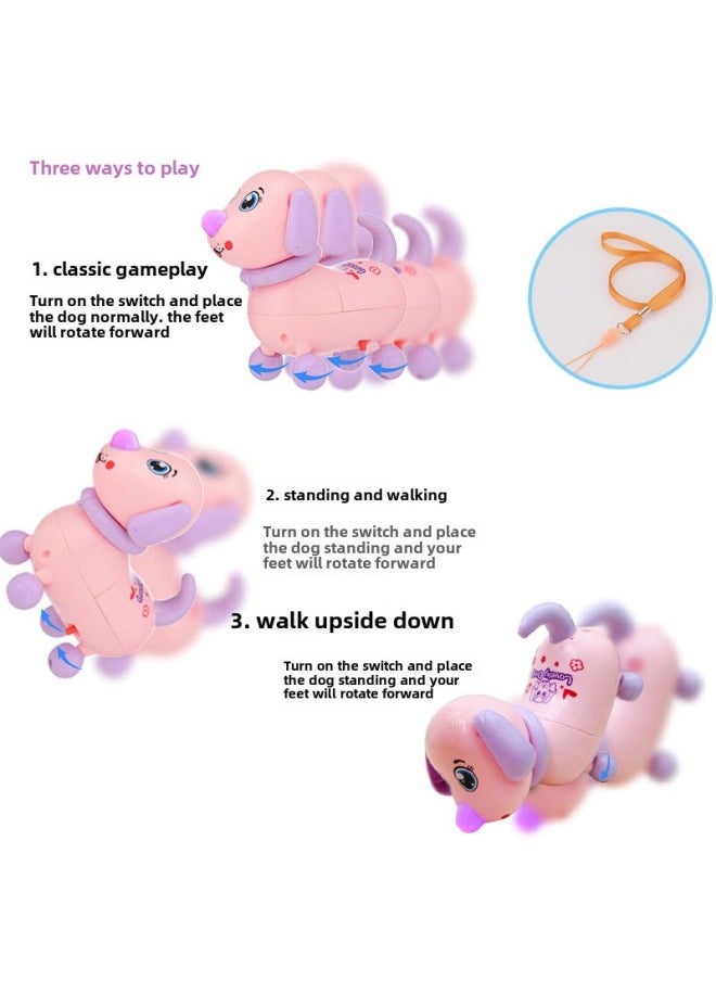 Sound And Light Electric Puppy Toy Can Bark, Walk, Sing, Baby Learn To Climb Electric Toy Baby 1-3 Years Old-Colour:Sound And Light Electric Puppy (yellow)  - Image 3