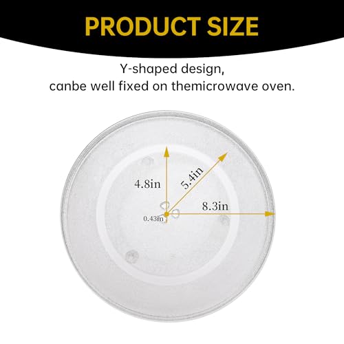 Rotaglass 165 Microwave Glass Turntable Plate 165 42cm Microwave Tray Replacement Glass Plate Glass Tray Replacement for LG GE Magic Chef Hotpoint Panasonic Kenmore etc - Image 3