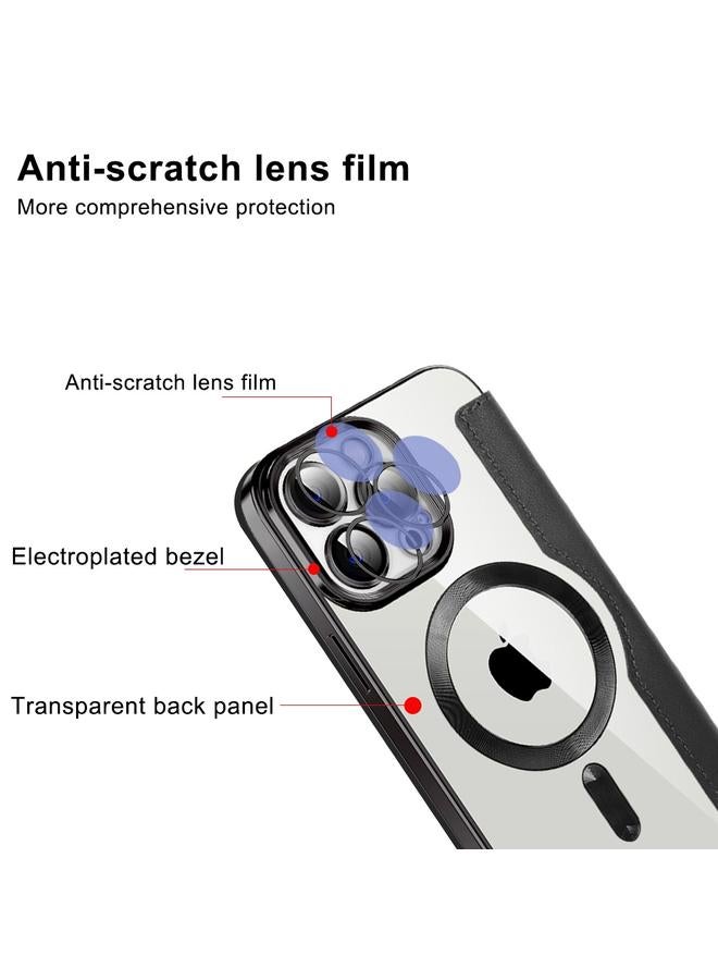 اس-توب جراب هاتف جلدي مضاد للسرقة من MagSafe مغناطيسي RFID لهاتف iPhone 12 Pro Max - Image 4