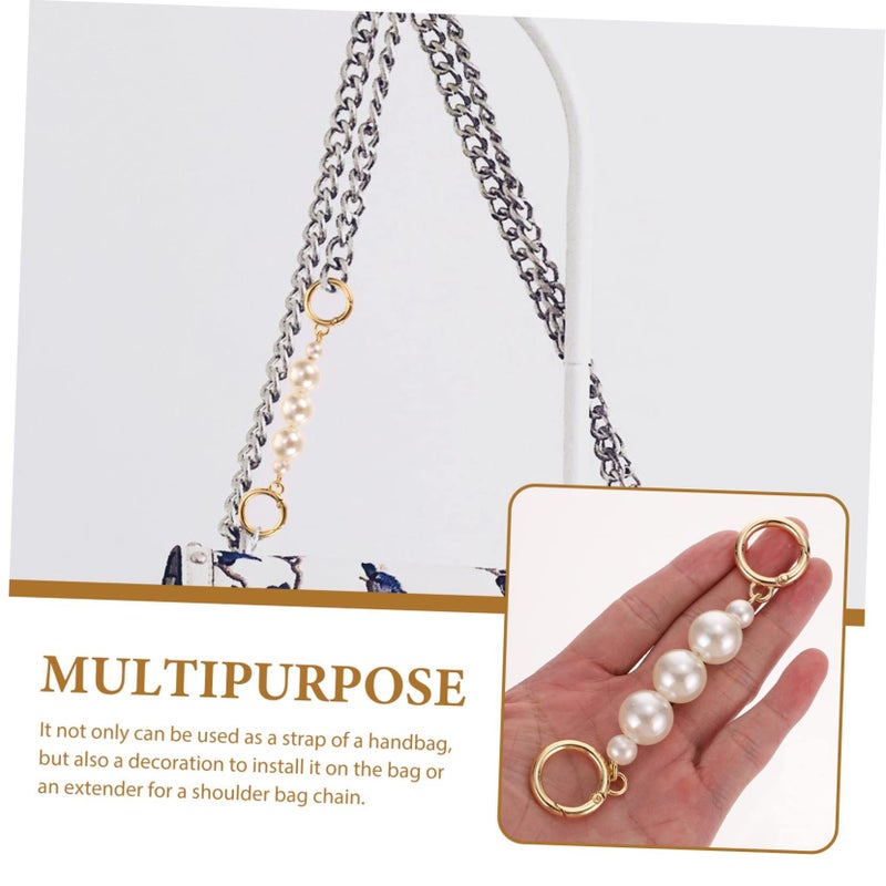 2 Pcs Bag Chain Extension For Women Sling Purse Fashionable Replacement Straps Silver - Image 2