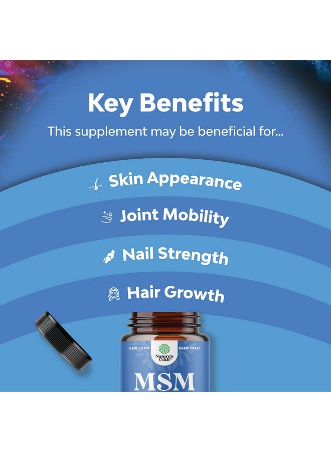 Natures Design Pure Msm Supplement Tablets Joint Support For Increased Flexibility With Youthful Collagen Boosting Pills And Antioxidant Supplement For Men And Women - Image 4