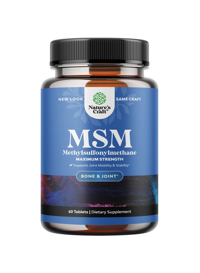 Natures Design Pure Msm Supplement Tablets Joint Support For Increased Flexibility With Youthful Collagen Boosting Pills And Antioxidant Supplement For Men And Women - Image 2