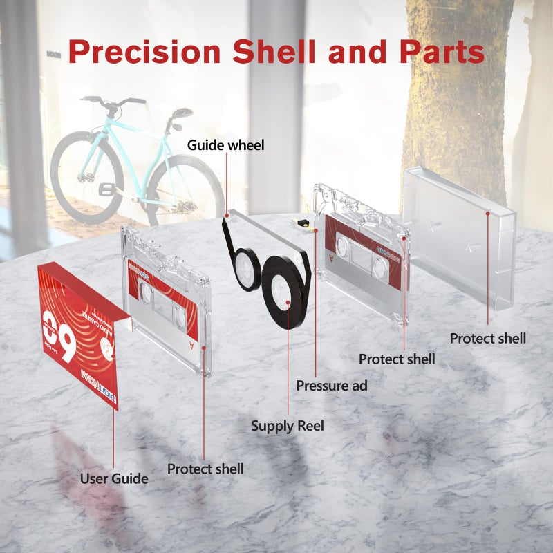 DIGITNOW أشرطة كاسيت فارغة من DIGITNOW - صوت منخفض الضوضاء وعالي الإنتاج 60 دقيقة، ممتازة للمحاضرات والندوات والتسجيل اليومي (عبوة 3)  - Image 2