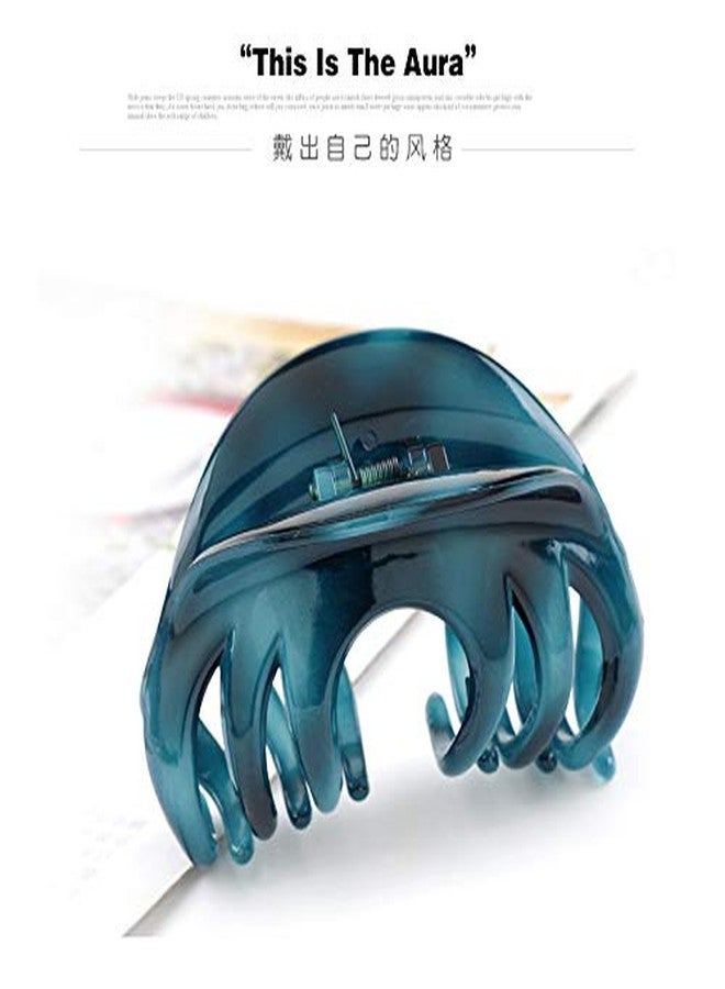 DINPREY 4 Inch Pretty Hair Clip, thick hair clips, Hair Claw for Women large claw, Hair Grip for Thick Hair, hair clips for long thick hair (Black & Blue & Coffee) - Image 3