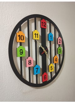 ALDA Multicolored Decorative Wooden Wall Clock 49 Cm.  - Image 3