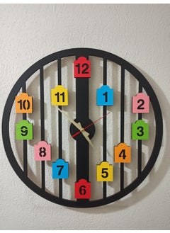 ALDA Multicolored Decorative Wooden Wall Clock 49 Cm.  - Image 5