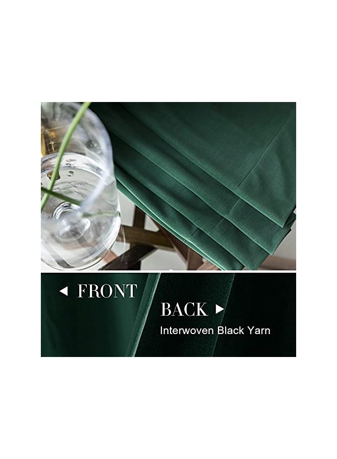 The Bros Velvet Curtain for Living Room, Sage Thermal Insulated Luxury Drape for Bedroom, Stylish Soft Privacy Room Darkening Window treatment Grommet 1 Panel 108L - Image 5