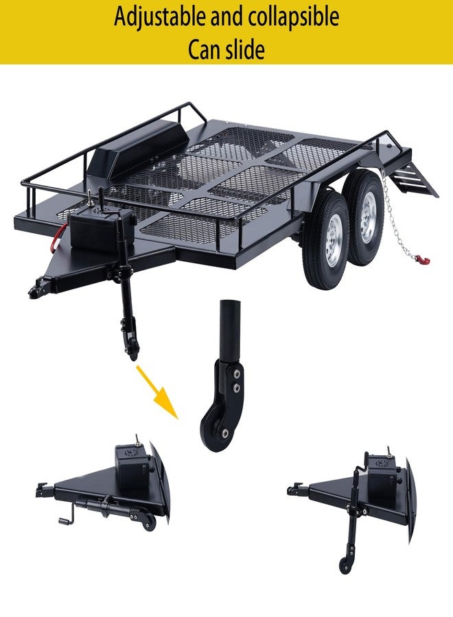 DJX RC Trailer,1/10 Scale Trailer with Light Strip Suitable for Axial D90 D110 SCX10 TRX4 Redcat GEN7 GEN8 CC01 CC02 Etc 1/10 RC Crawler Car - Image 2