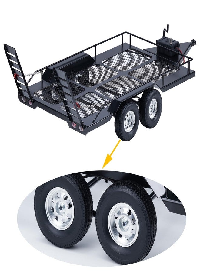 DJX RC Trailer,1/10 Scale Trailer with Light Strip Suitable for Axial D90 D110 SCX10 TRX4 Redcat GEN7 GEN8 CC01 CC02 Etc 1/10 RC Crawler Car - Image 3