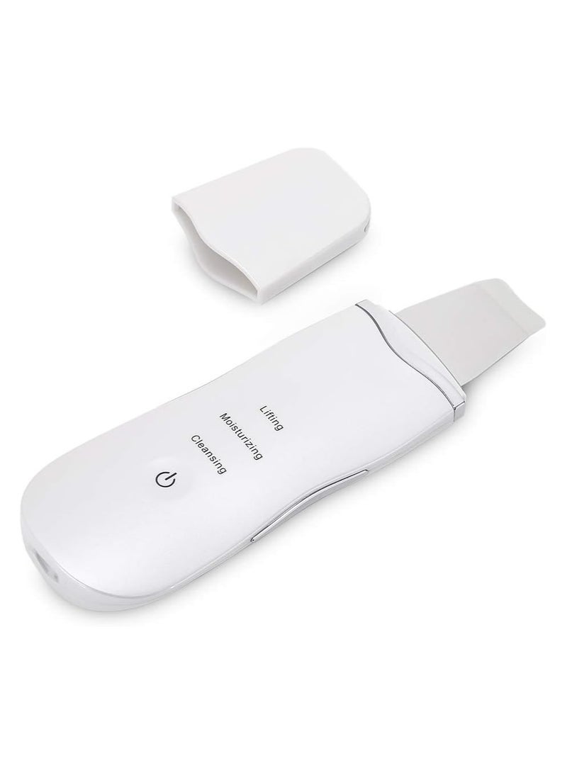 منظف ​​الوجه المحمول بالموجات فوق الصوتية لإزالة الرؤوس السوداء، قابل لإعادة الشحن، منظف بشرة الوجه، مستخرج تقشير البشرة، أبيض - Image 1