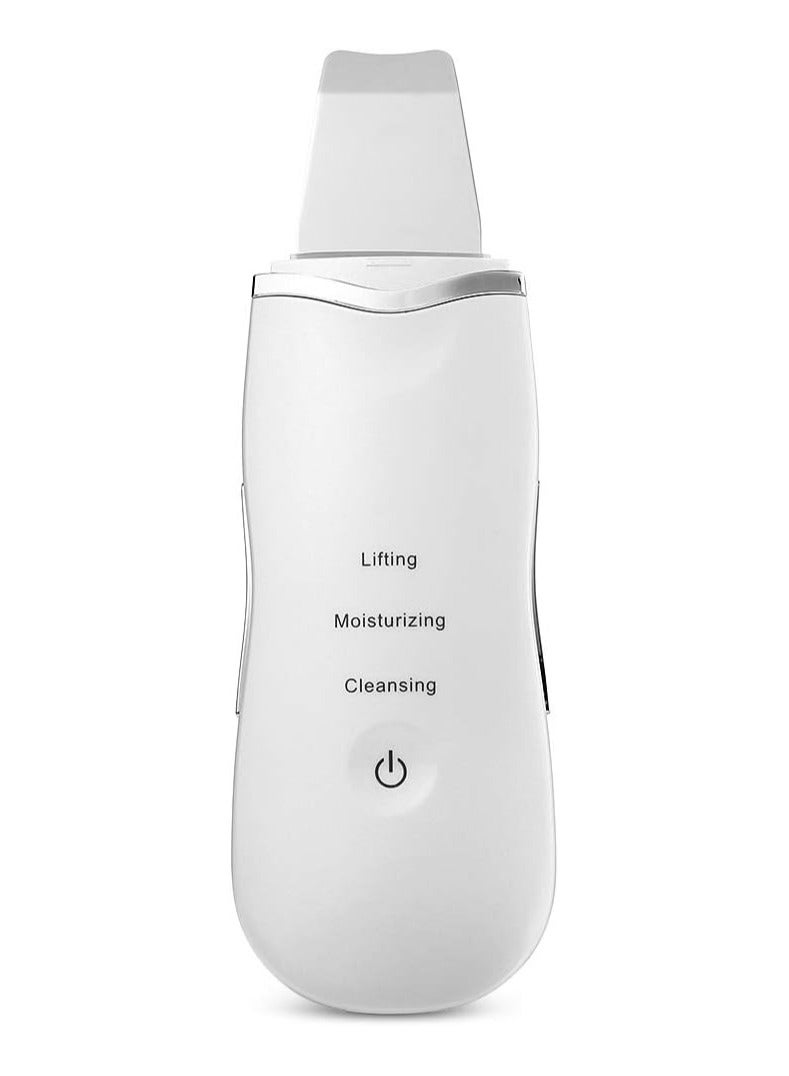 منظف ​​الوجه المحمول بالموجات فوق الصوتية لإزالة الرؤوس السوداء، قابل لإعادة الشحن، منظف بشرة الوجه، مستخرج تقشير البشرة، أبيض - Image 3