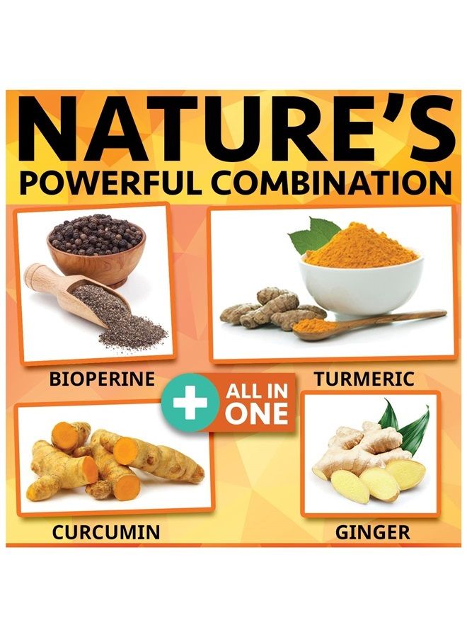 Nature's Branch Extra Strength Turmeric Curcumin and Ginger & BioPerine - 1965mg Joint Support Supplement for Aches with Black Pepper Powder Extract - Premium Made in USA | Vegan Natural Non GMO Pills | 90 Capsules - Image 5