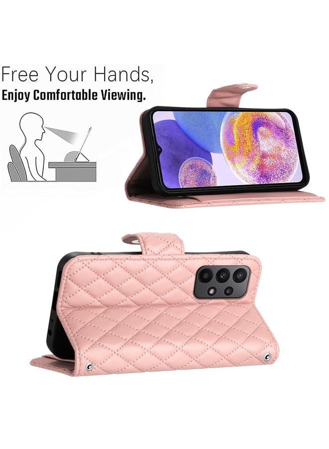 اس-توب جراب لهاتف Samsung Galaxy A13 4G / 5G جراب هاتف جلدي قلاب بملمس معيني مع حبل - Image 4