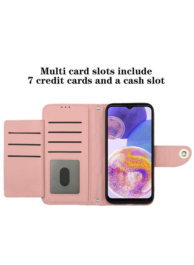 اس-توب جراب لهاتف Samsung Galaxy A13 4G / 5G جراب هاتف جلدي قلاب بملمس معيني مع حبل - Image 5