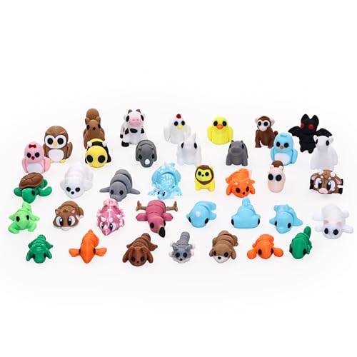 NEXT STOP M Easter Basket Stuffers 37PCS Animals Figures 3D Printed Animals Figurines Articulated Fidget Toys Party Favors for Kids Goodie bag Stuffers Unique Birthday Easter Egg Hunts Classroom Rewards - Image 1