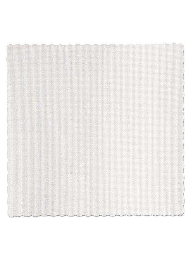 Hoffmaster PM32052 Knurl Embossed Scalloped Edge Placemats, 9 1/2 x 13 1/2, White, 1000/Carton (HFMPM32052) - Image 4