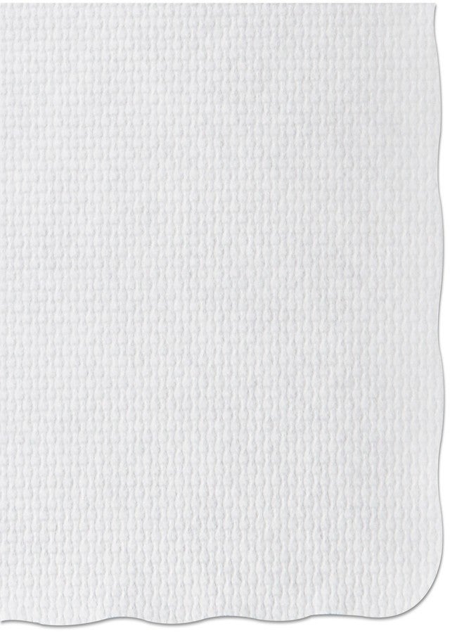 Hoffmaster PM32052 Knurl Embossed Scalloped Edge Placemats, 9 1/2 x 13 1/2, White, 1000/Carton (HFMPM32052) - Image 3