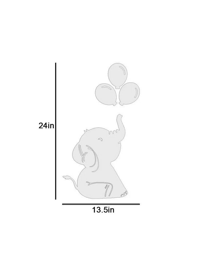 DEKORSTATION ديكورستايشن فيل صغير يلعب بالبالون ديكور خشبي مضاء لغرفة الأطفال - Image 5