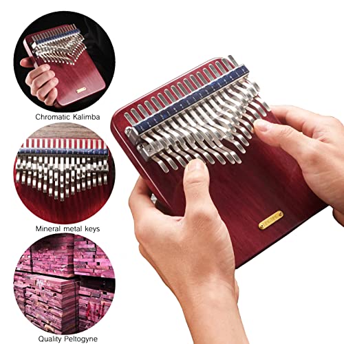LingTing Kalimba 34 keys Thumb Piano Mbira Finger Piano Gift for Adult Beginners Professional（LT-K34V,snow whisperer) - Image 2