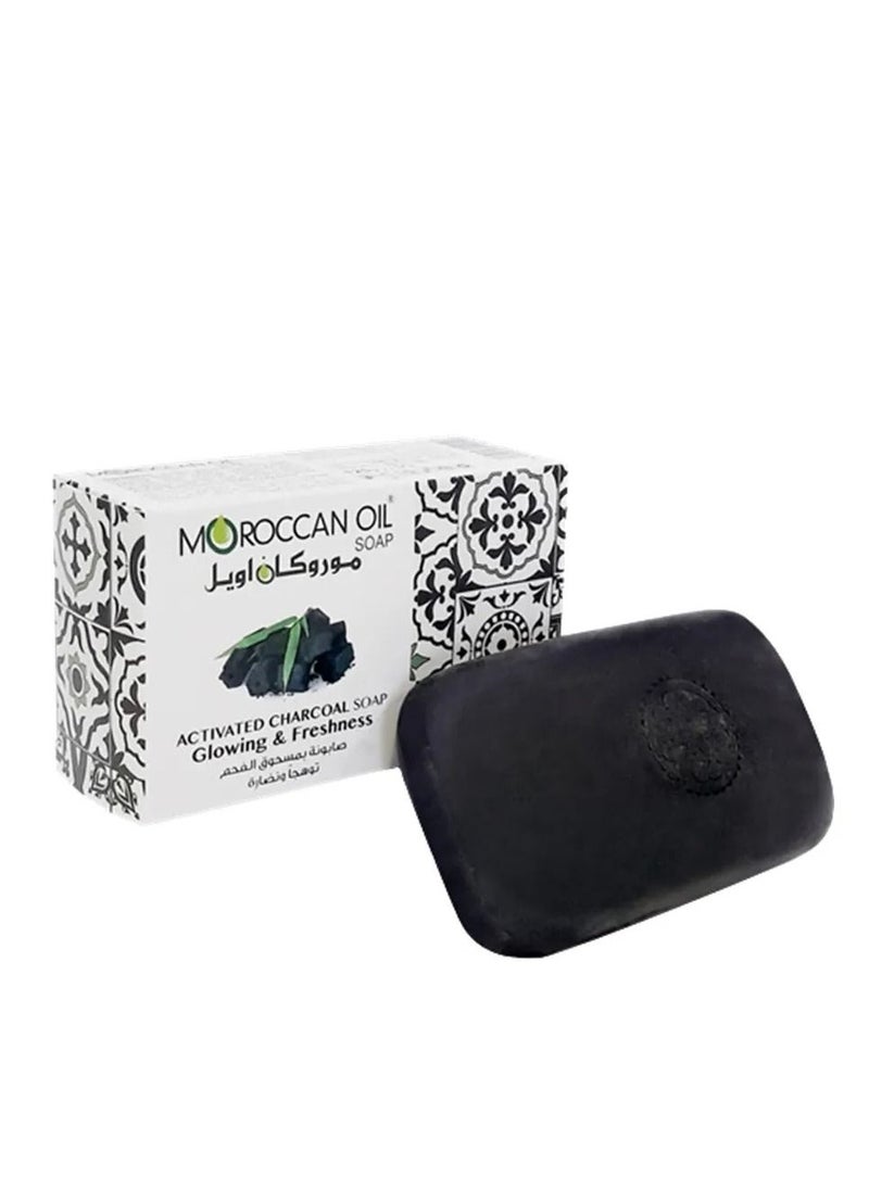 Moroccan Oil Moroccan Oil Activated Charcoal Bar Soap – 125g Deep Cleansing Soap for Glowing, Radiant Skin 