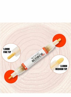 Y&D Wood Burning Pen Marker 2PCS Scorch Heat Sensitive for and Crafts 2-in-1 with Oblique Tip Bullet replacement Tips  - Image 5