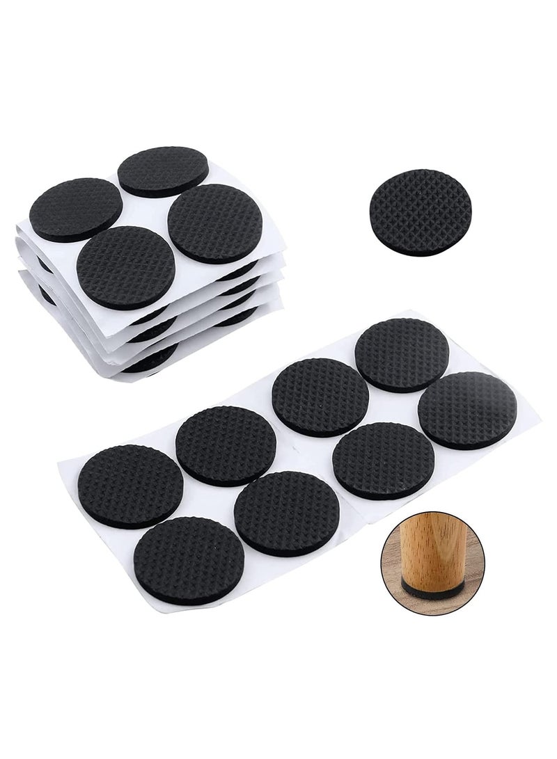 Generic Non Slip Furniture Pads–60PCS EVA Furniture Protector Self Adhesive Sticky Floor Protector Mat Furniture Grippers Chair Leg Pads Anti Scratch Foam Table Chair Sofa Sticky Floor Mat, Square and Round  - Image 1