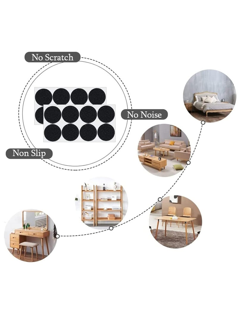 Generic Non Slip Furniture Pads–60PCS EVA Furniture Protector Self Adhesive Sticky Floor Protector Mat Furniture Grippers Chair Leg Pads Anti Scratch Foam Table Chair Sofa Sticky Floor Mat, Square and Round  - Image 4