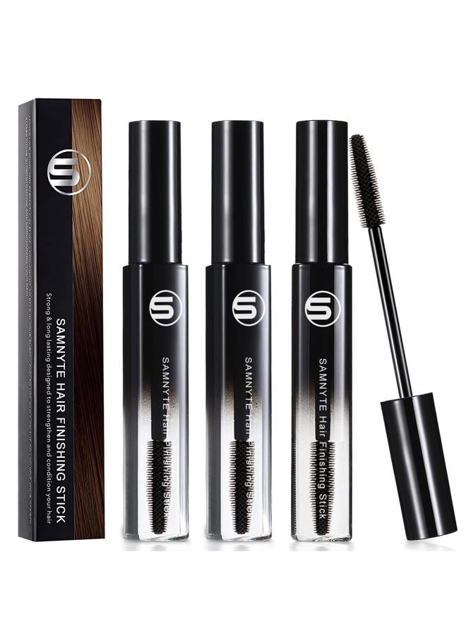 Samnyte Hair Finishing Stick, (3 Pack) Flyaway Tamer for Baby Hair and Women's Hairstyling, with Shiny Mascara for Broken Flyaways - Image 1