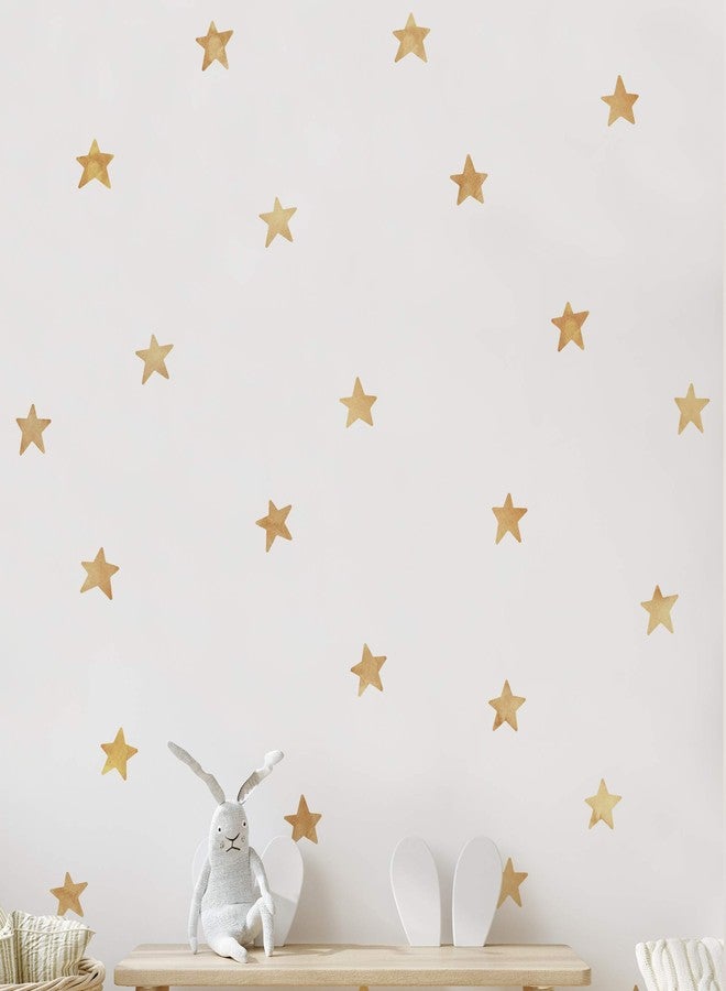 Simple Shapes Watercolor Stars - Vinyl Peel and Stick (Gold) - Image 1
