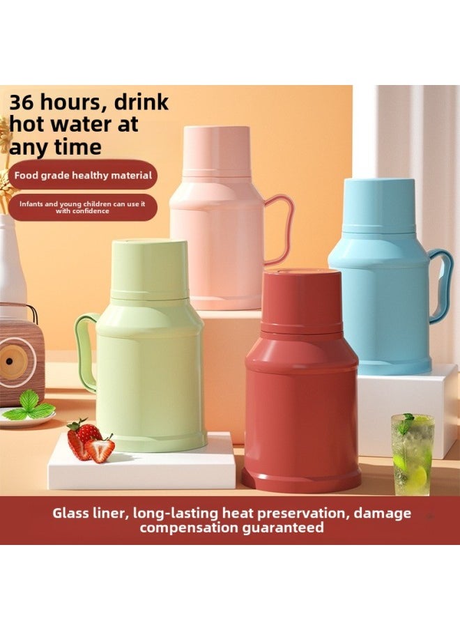 Generic - Wholesale Office Mini Small Thermos Old-fashioned Thermos Small Size Water Bottle Thermos Household Small Thermos Insulation-Color:Red (shell + Liner + Bottle Stopper) Complete Set-Capacity:1.6L - Image 1