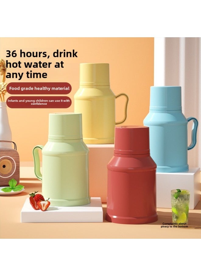 Generic - Wholesale Office Mini Small Thermos Old-fashioned Thermos Small Size Water Bottle Thermos Household Small Thermos Insulation-Color:Red (shell + Liner + Bottle Stopper) Complete Set-Capacity:1.6L - Image 1