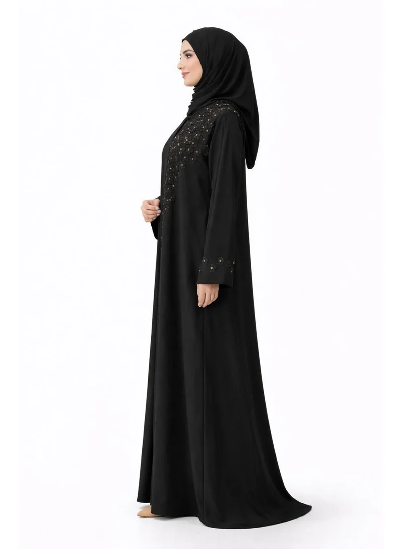 Ophelia  Elegant Floral Embroidered Modest Maxi Dress – Luxury Ramadan & Eid Abaya for Women | Best Price UAE