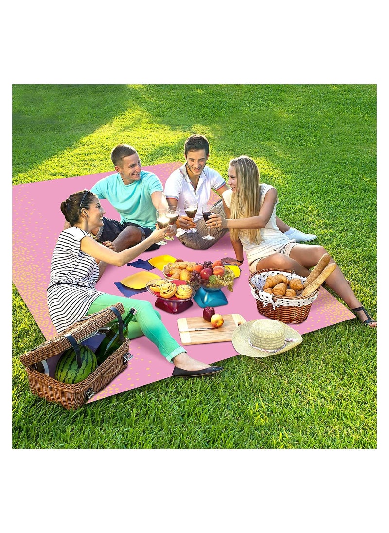MARKQ Plastic Dot Tablecloth for Rectangle Table 54" x 72" Disposable Table Cover for Bridal Shower Wedding Birthday Party Decorations (Pink and Gold)  - Image 5