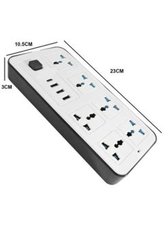 PowerMax POWERMAX MX53 Power Strip with 6 Outlets, 3 USB Ports, and Integrated Child Protection  - Image 3