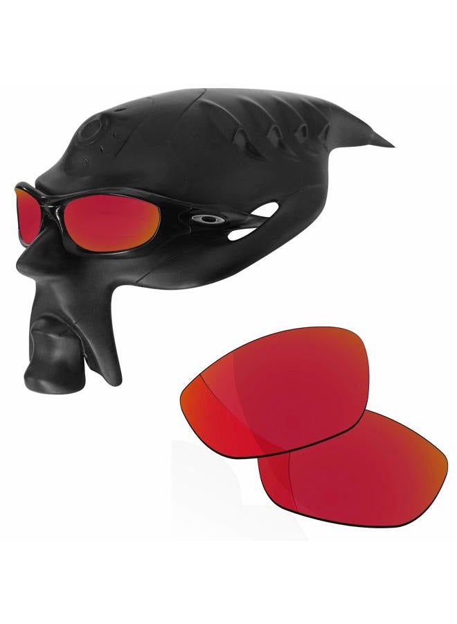 ROCKSHELL Polarized Lenses Replacement for Oakley Monster Dog Sungl - Lava Red + Python Green - Image 2