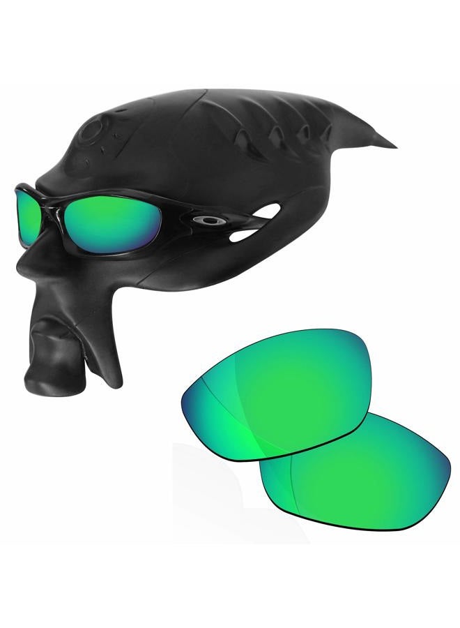 ROCKSHELL Polarized Lenses Replacement for Oakley Monster Dog Sungl - Lava Red + Python Green - Image 3