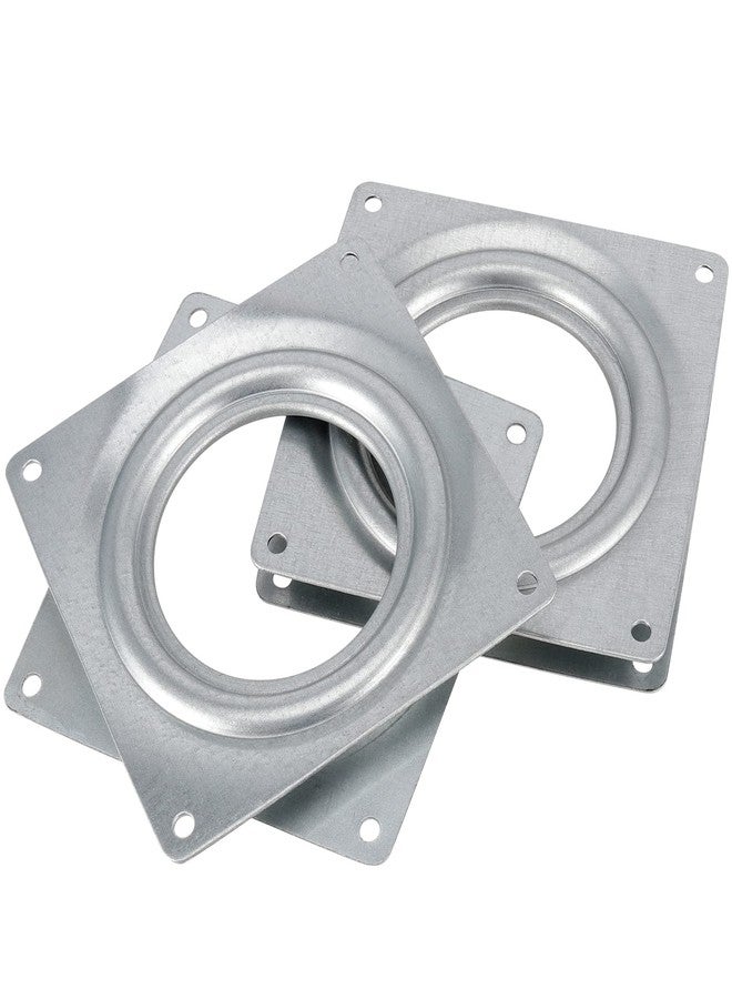 MUKLEI 25 Pack 4 Inch Lazy Susan Hardware Kit, Zinc-Plated Swivel Plate, Square Rotating Bearing Turntable for Serving Trays, Kitchen Storage Racks, Craft Project - Image 5
