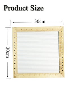 GBQ 2Pcs Square Knitting Wooden Loom Weaving Wood Tools Crafts Board 30*30Cm  - Image 2
